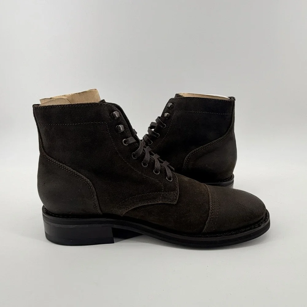 Thursday Captain Boots-Dark Olive Suede Men's size 8